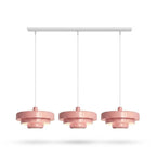 Pendel i skivedesign af metal | Dekorativ skærm i macaron-farver | E27 3000K varmt lys | Stue