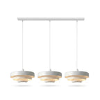 Pendel i skivedesign af metal | Dekorativ skærm i macaron-farver | E27 3000K varmt lys | Stue