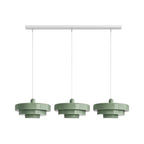 Pendel i skivedesign af metal | Dekorativ skærm i macaron-farver | E27 3000K varmt lys | Stue