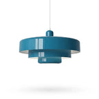 Pendel i skivedesign af metal | Dekorativ skærm i macaron-farver | E27 3000K varmt lys | Stue