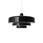 Pendel i skivedesign af metal | Dekorativ skærm i macaron-farver | E27 3000K varmt lys | Stue