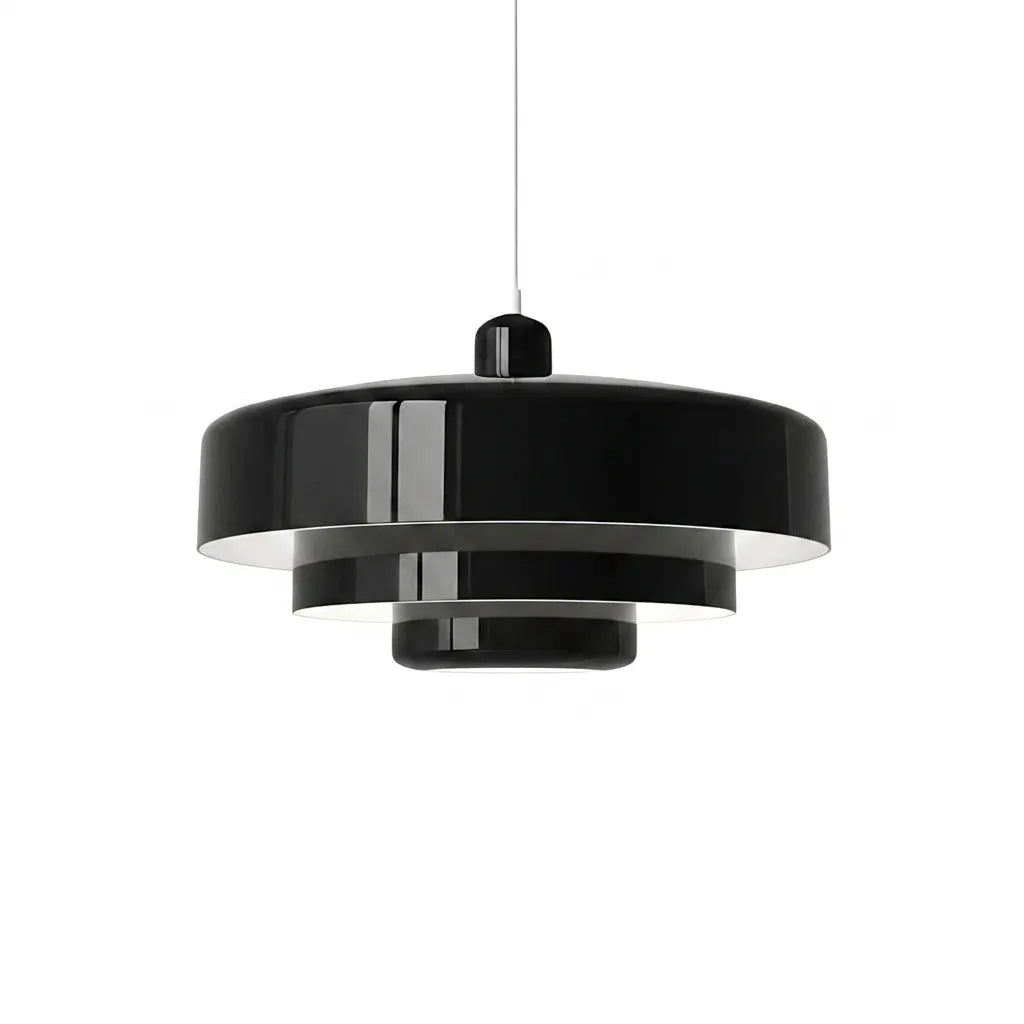 Pendel i skivedesign af metal | Dekorativ skærm i macaron-farver | E27 3000K varmt lys | Stue