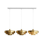 Pendel i skivedesign af metal | Dekorativ skærm i macaron-farver | E27 3000K varmt lys | Stue