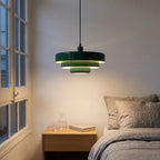 Pendellampe i Metal – Retro Pendel med Dobbelt Skærm i Macaron-farver, E27 3000K, 1 eller 3 Hoveder, 11 Farver