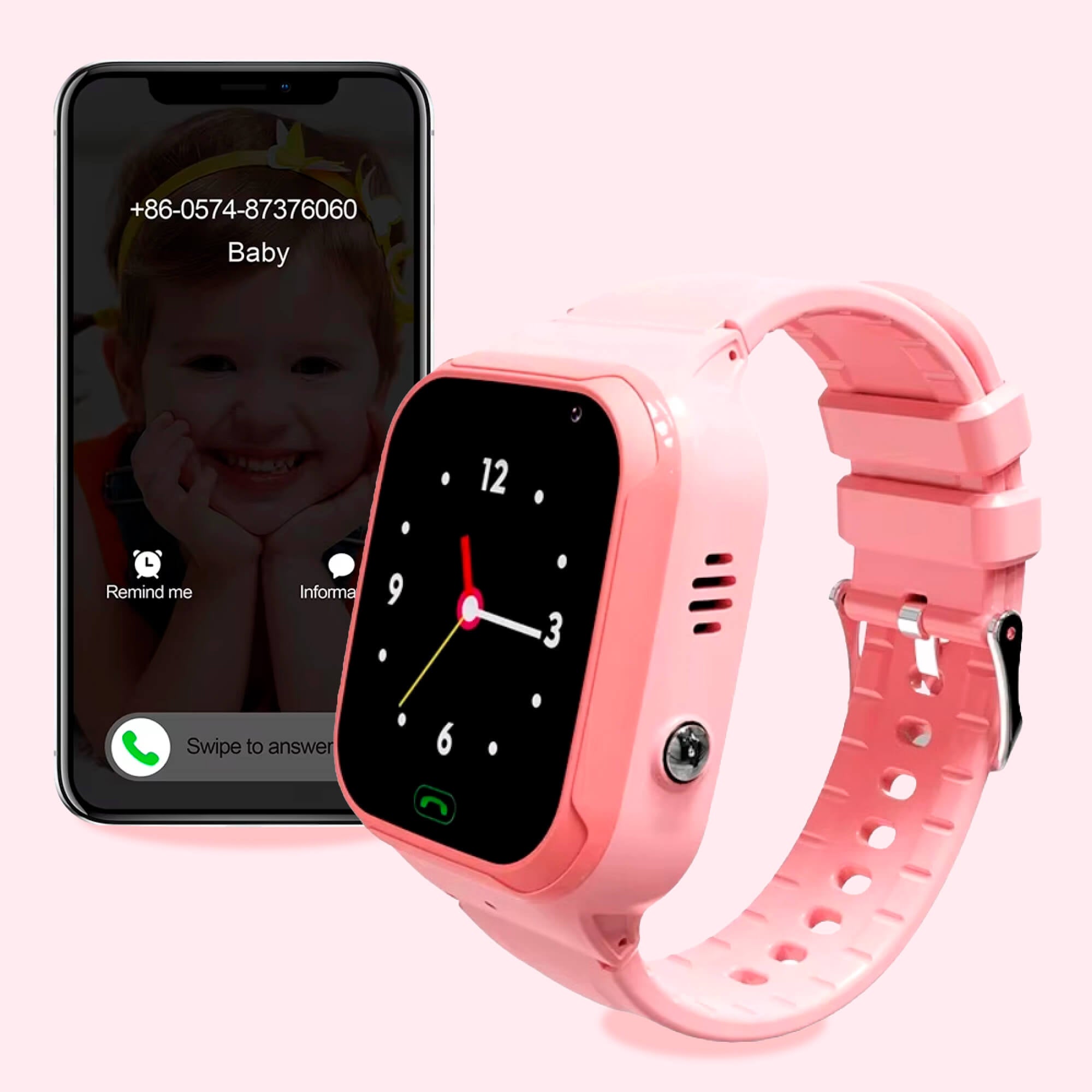 MEELANO Børns GPS Tracker Smartwatch Med Realtids Placering