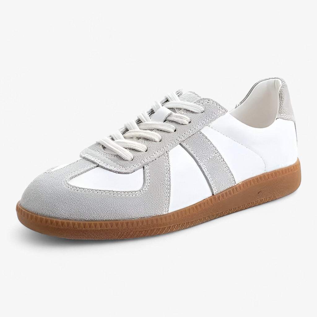 MEELANO Ægte Læder Sneakers Til Damer Tidløs Komfort Til Hverdagsbrug Stilren Udseende Hvid