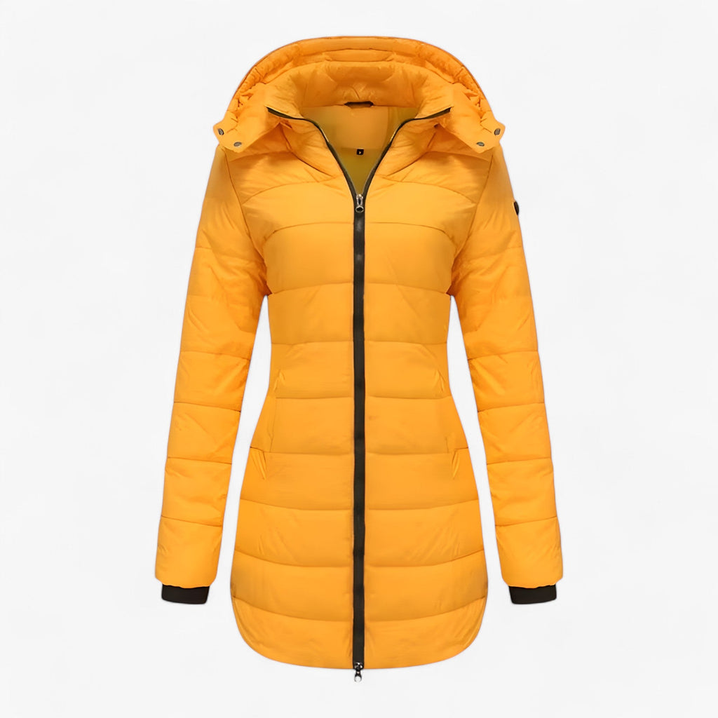 Elena | Lang Parka med Hætte - Ekstremt Varm Vinterjakke - Grå - winter