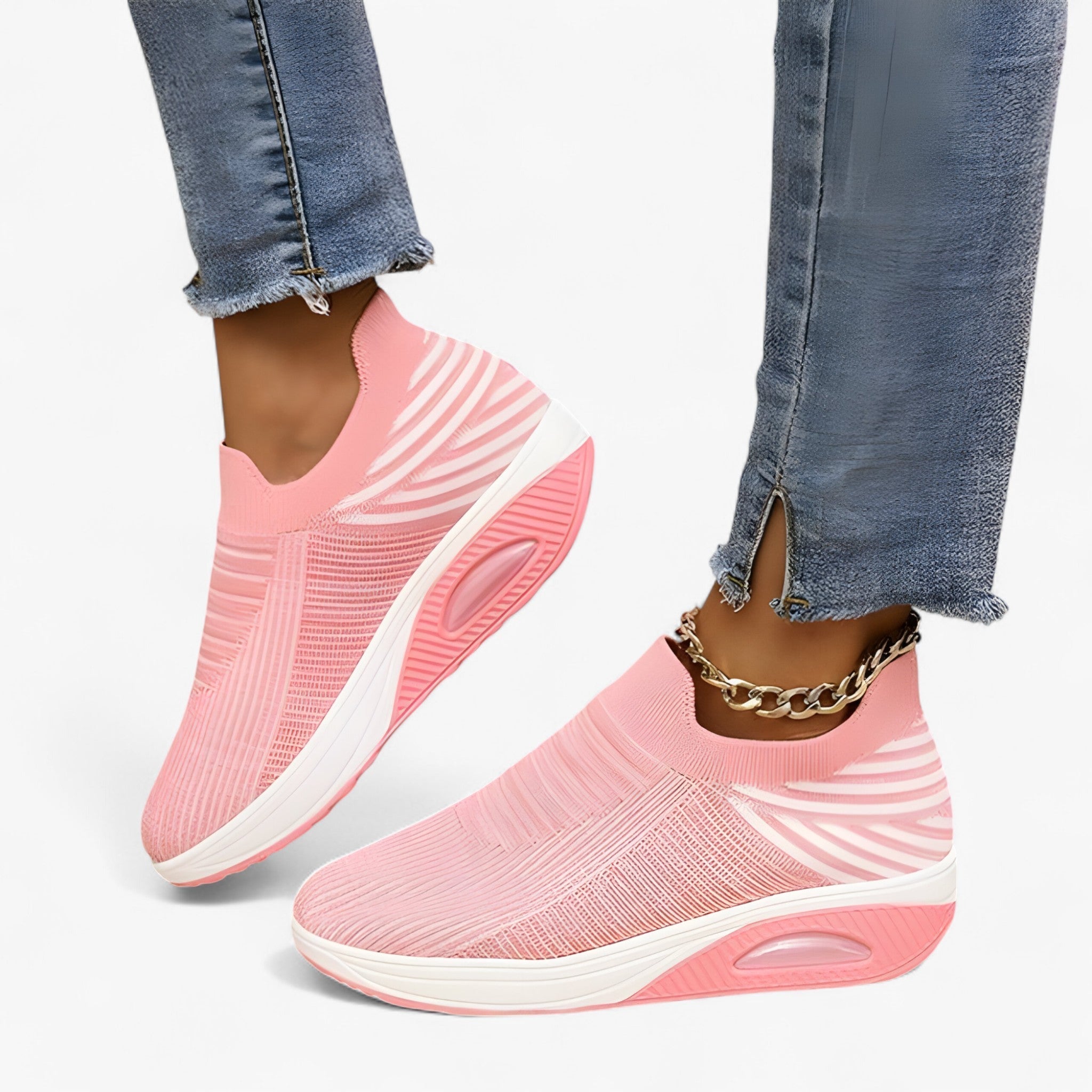 Natasha | Slip - In Sneakers - Komfort Hele Dagen, Uden Besvær - Lyslyserød - shoes - {{ product_tags }