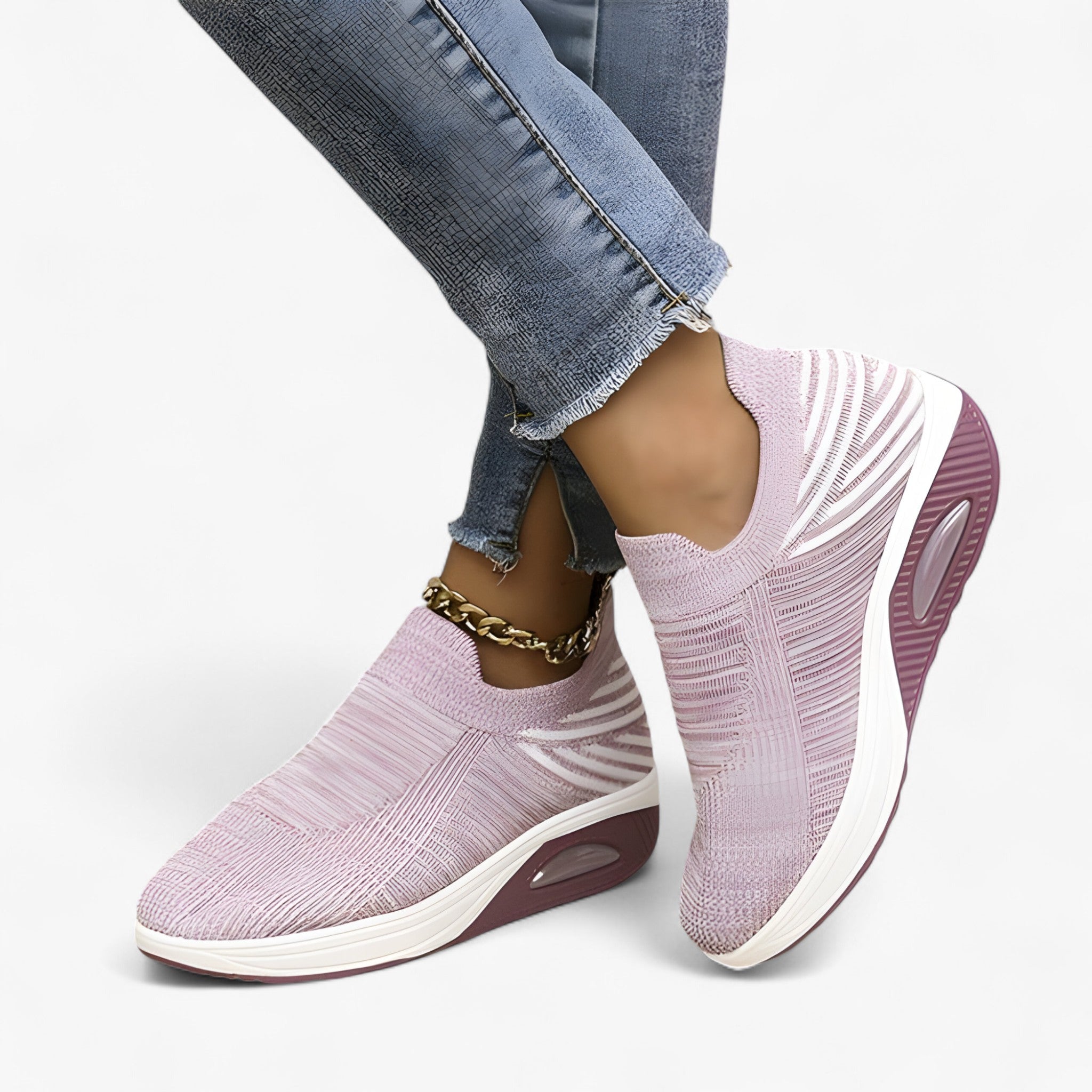 Natasha | Slip - In Sneakers - Komfort Hele Dagen, Uden Besvær - Grå - shoes - {{ product_tags }