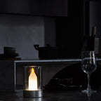 MEELANO Trådløs LED-Stearinlyslampe – Moderne Bordlampe med Stearinlys-look & Gestusstyring, op til 8 Timer Varm Hvid, Flammeløs – LumiCandle