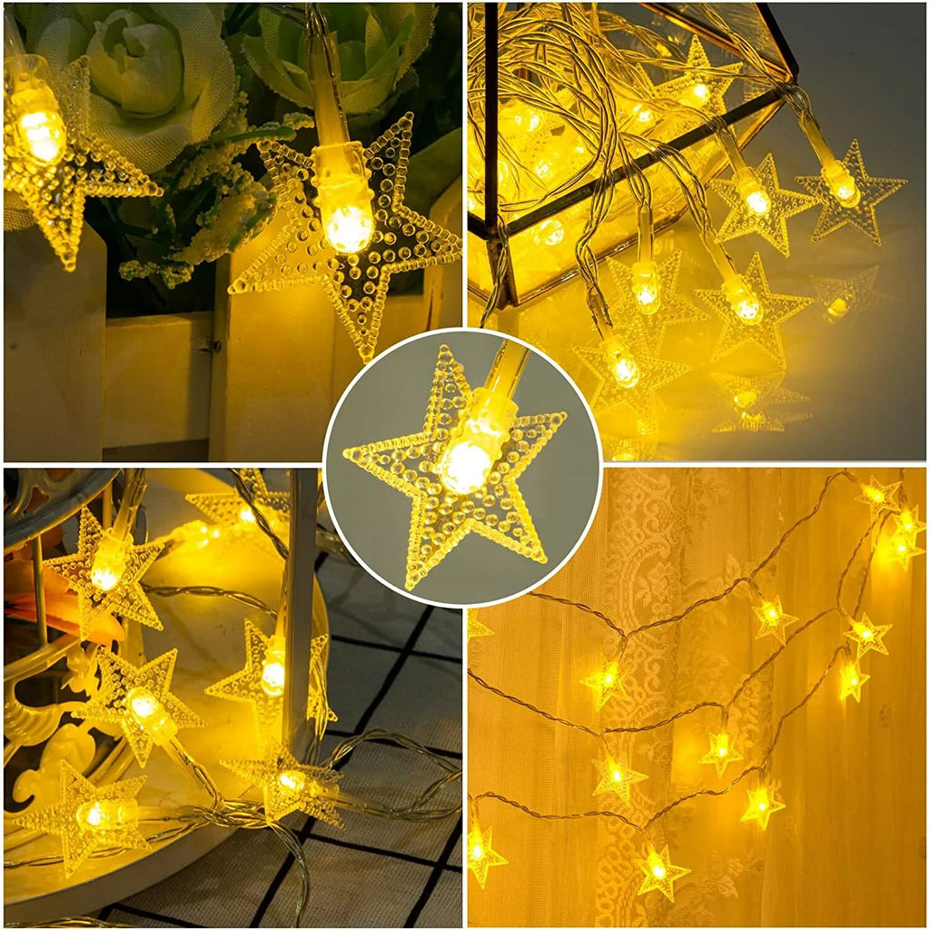 MEELANO Vandtætte Julelys – Batteridrevne LED Julelys til Inde & Ude, Juletræ, Terrasse & Have – AquaGlow