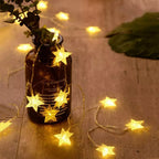 MEELANO Vandtætte Julelys – Batteridrevne LED Julelys til Inde & Ude, Juletræ, Terrasse & Have – AquaGlow