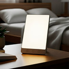 MEELANO Dagslyslampe 10.000 Lux – Slank LED Lyslampe med Justerbar Lysstyrke, Timer & Touch-betjening, UV-fri, Bærbar