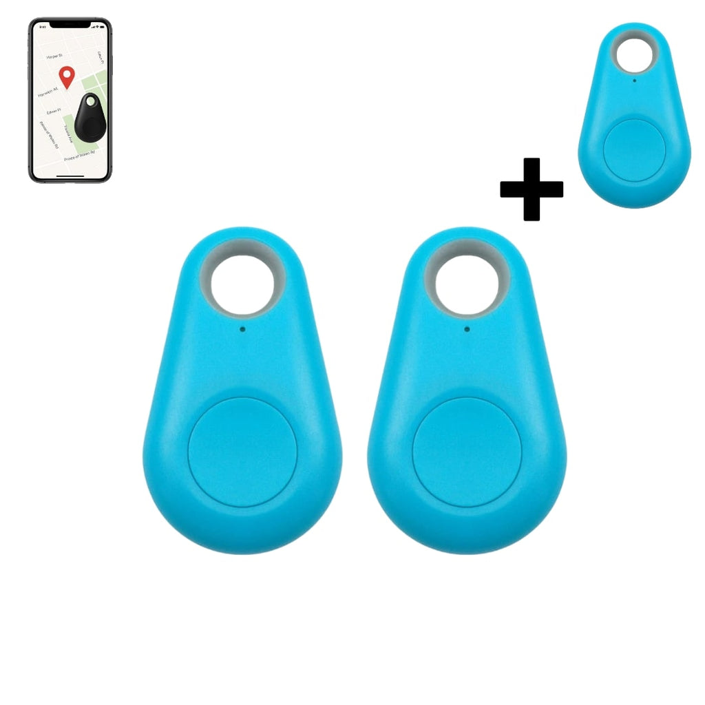 MEELANO GPS Tracker med Live Sporing – Mini Tracker til Børn, Kæledyr, Bagage & Værdigenstande med App, 5 Farver – SafeTrack Blå Køb 2, få 1 gratis