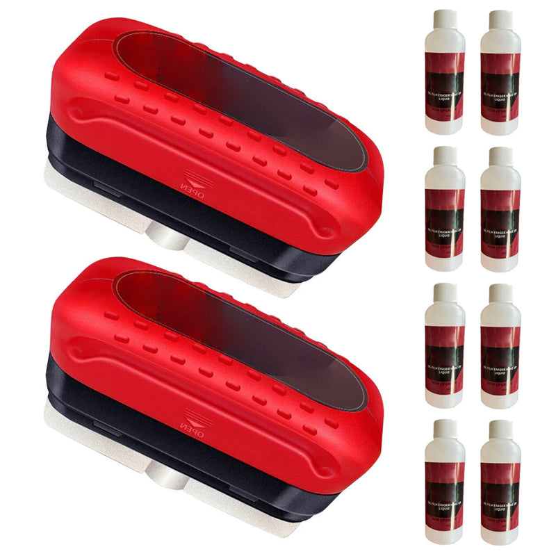 MEELANO Vandafvisende Glasrensebræt Forruden Hydrofobisk Belægning 2*rengøringsbørste + 8*100ml genopfyldningsvæske