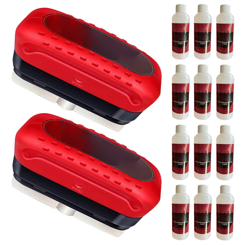 MEELANO Vandafvisende Glasrensebræt Forruden Hydrofobisk Belægning 2*rengøringsbørste + 12*100ml genopfyldningsvæske