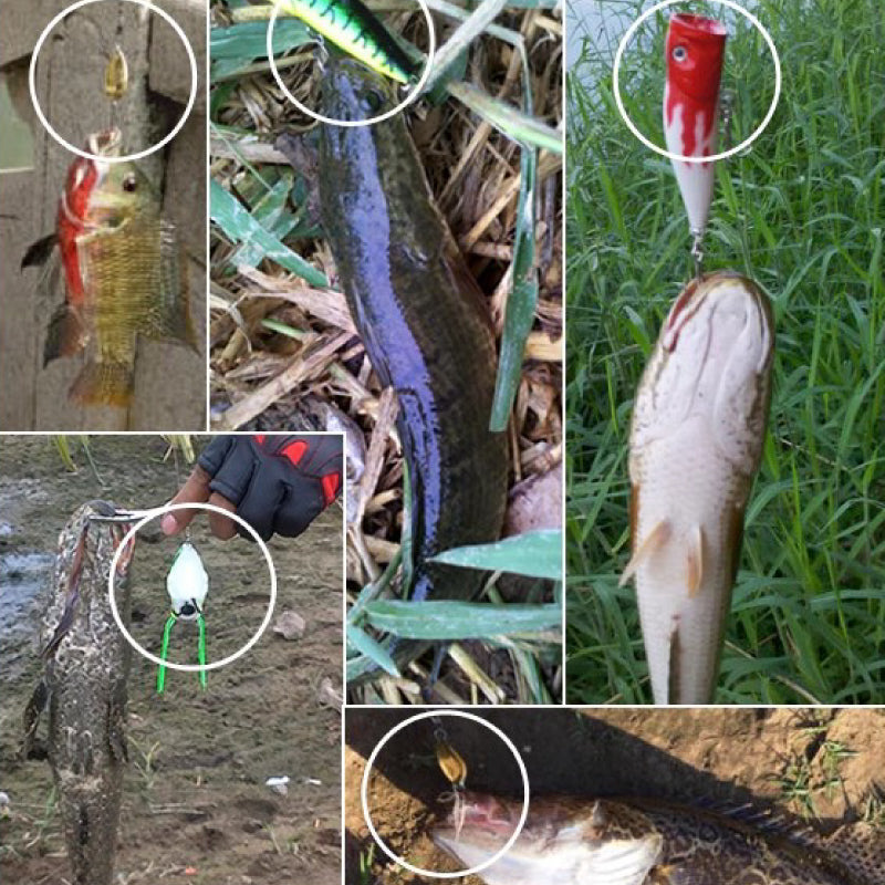 MEELANO Robust realistisk fiskeagn med adventskalenderdisplaysæt