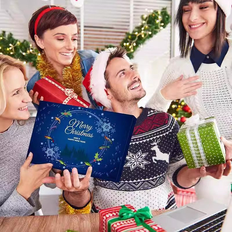 MEELANO Robust realistisk fiskeagn med adventskalenderdisplaysæt