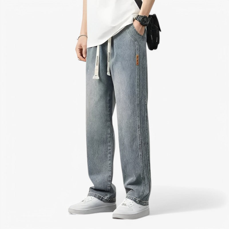 MEELANO Roque | Herre Wide Leg Jeans med Brede Ben - Løse Cowboybukser & Wide Fit Denim