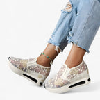 Roque | Dame Broderede Sko - Elegante & Komfortable Loafers med Blomsterbroderi