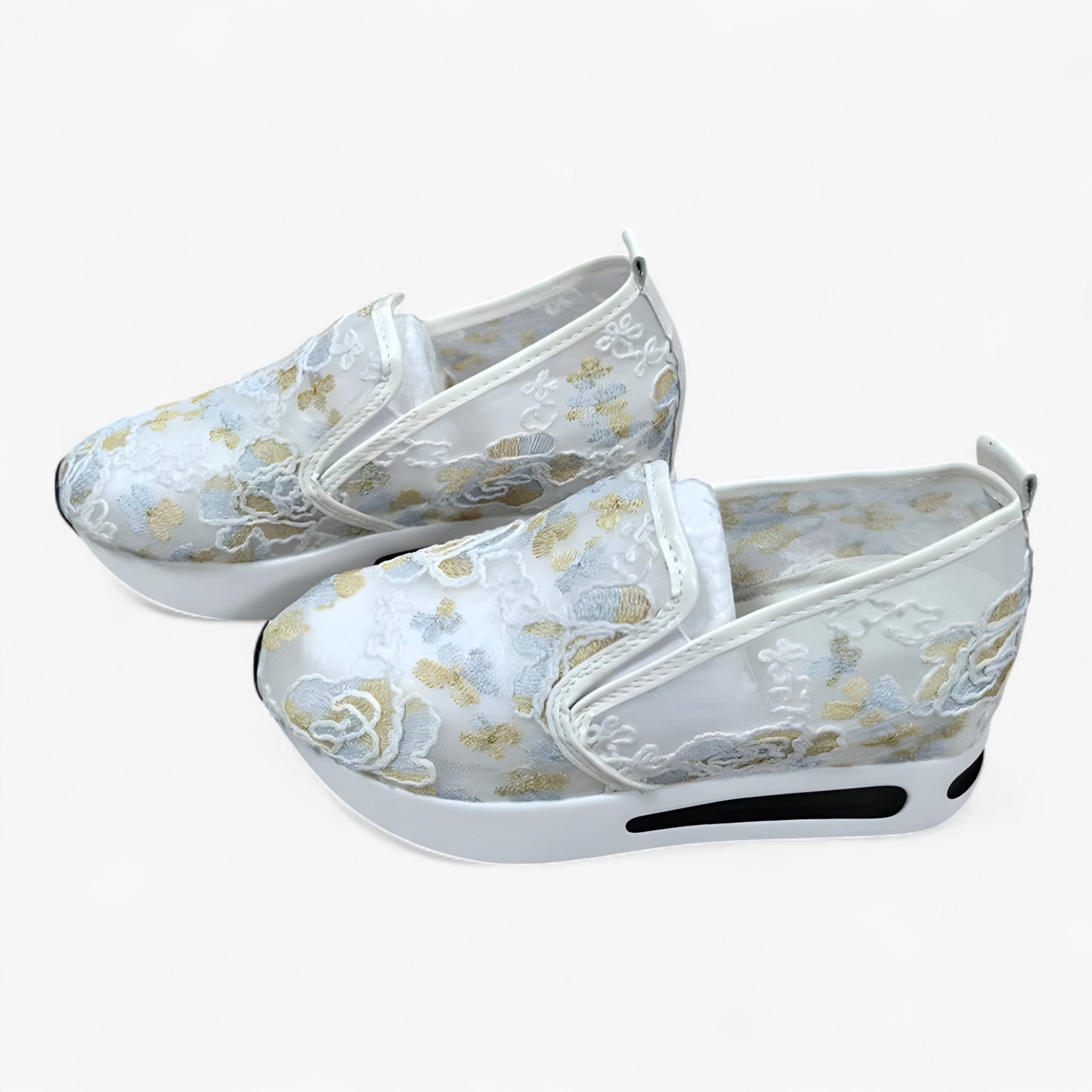 Roque | Dame Broderede Sko - Elegante & Komfortable Loafers med Blomsterbroderi