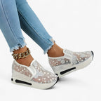 Roque | Dame Broderede Sko - Elegante & Komfortable Loafers med Blomsterbroderi