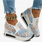 Roque | Dame Broderede Sko - Elegante & Komfortable Loafers med Blomsterbroderi