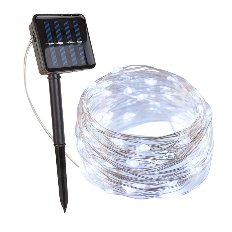 MEELANO Solcelle Lyskæde Udendørs – Vandtæt IP65 LED Lyskæde til Have & Altan, 5 til 30 m, 8 Lysfarver – SoliGlow Hvid
