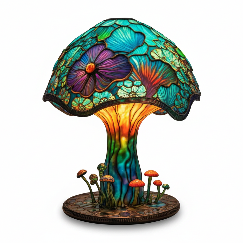 MEELANO AuraGlass – Magisk Farvet Glaslampe til Afslappende Atmosfære