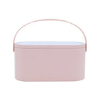 MEELANO Makeupkuffert med LED Spejl – Rejse Makeup Taske med Lys og Justerbare Rum, Pink, Hvid eller Farveovergang – Lumivault Pink