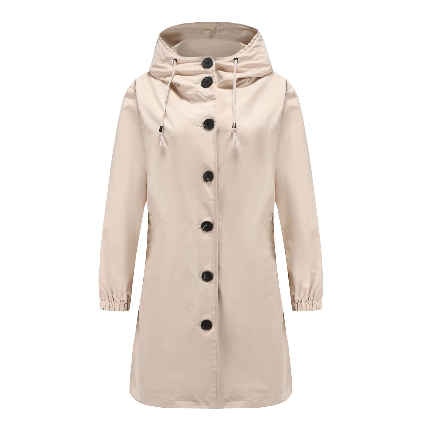 MEELANO Dame Regnjakke – Klassisk Vandafvisende Jakke i Tidløst Design Beige