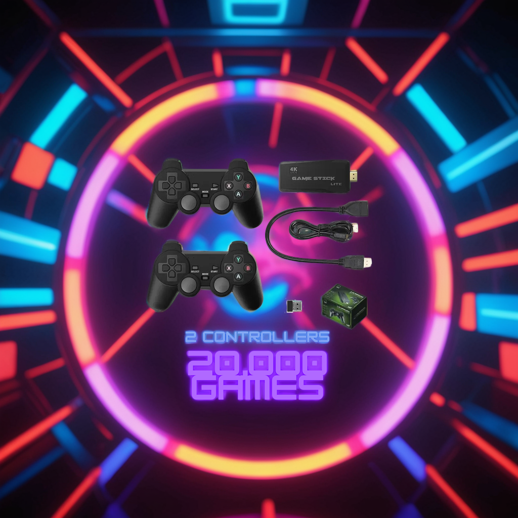 MEELANO Retro Spilkonsole 4K Med Over 20000 Spil Til TV Plug Og Play