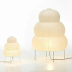 MEELANO SabiGlow – Kunstnerisk Wabi Sabi Rispapir Gulvlampe med Justerbart Stativ
