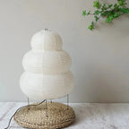 MEELANO SabiGlow – Kunstnerisk Wabi Sabi Rispapir Gulvlampe med Justerbart Stativ